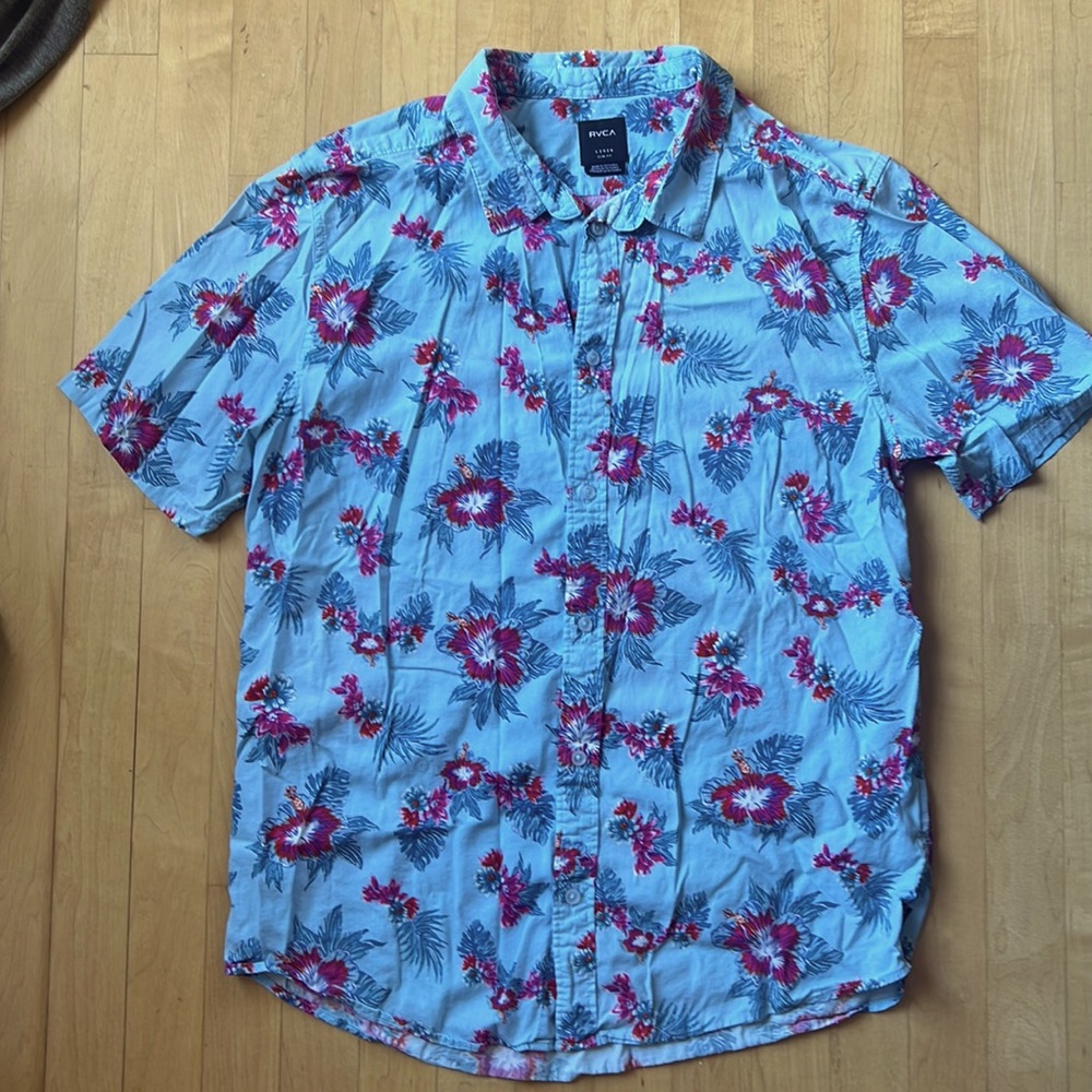 RVCA Slim Fit collared Hawaiian shirt